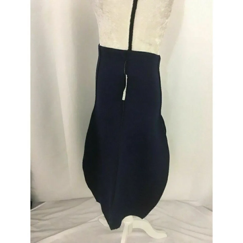 Sam Fashion New York New W Tag Solid Navy Blue Bubble Skirt Xs
